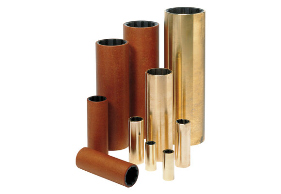 VETUS Watergesmeerde rubberlager, voor as 60 mm, lengte 240 mm 60mm bm=80mm, l=240mm messing