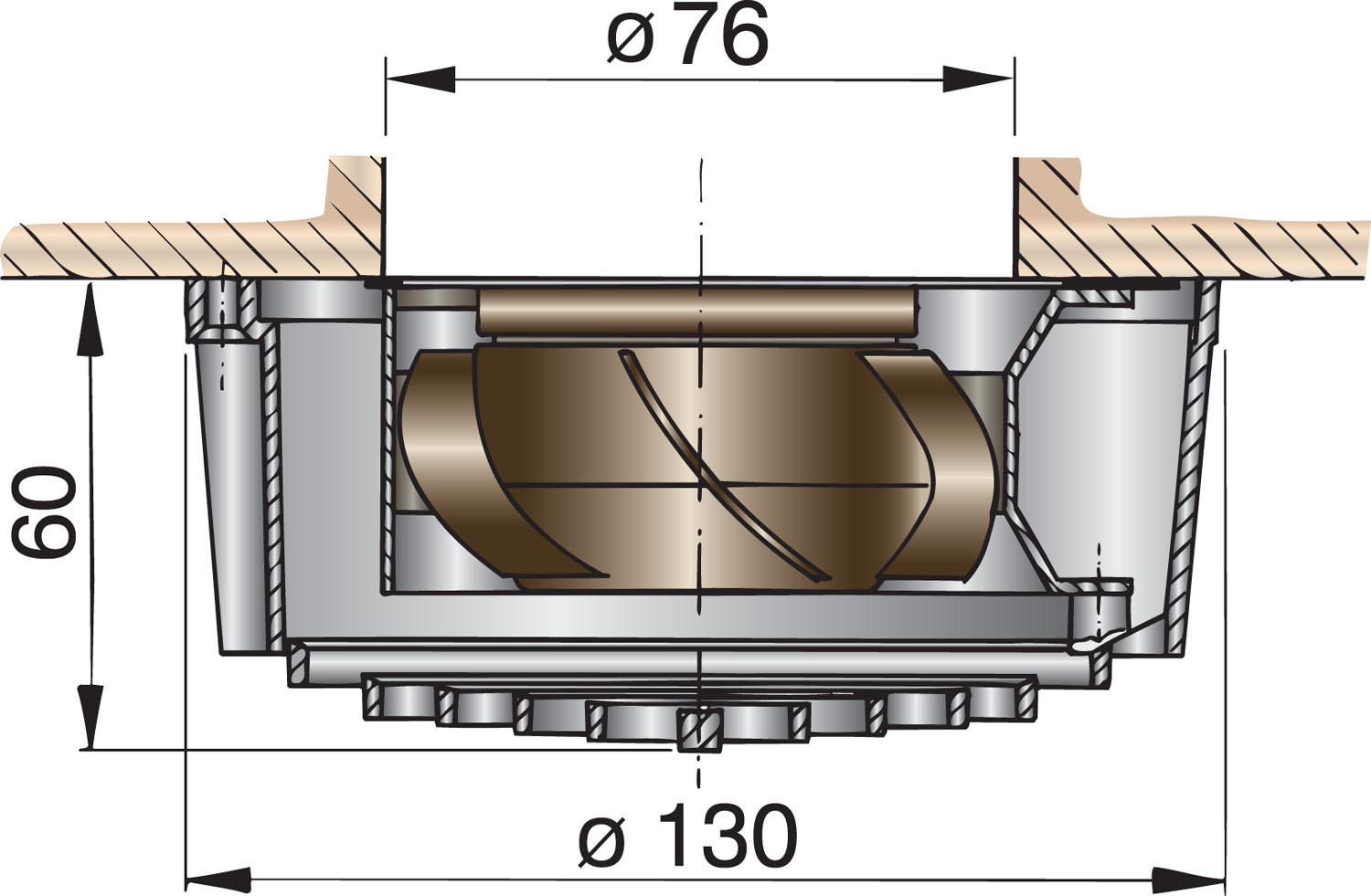 VETUS Elektrische ventilator, type FAN, Volt, 2 snelheden