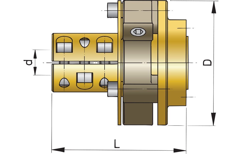 VETUS Flexibele koppeling BULLFLEX 1