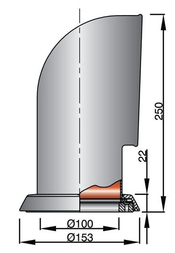 VETUS Luchthapper TOM, 100 mm