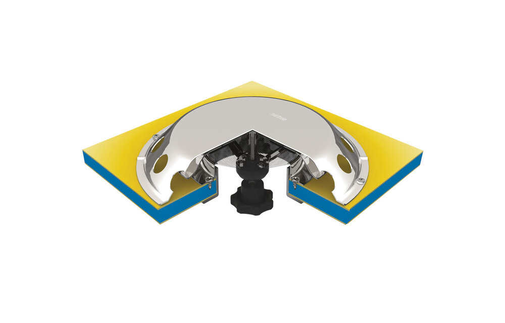 VETUS Afsluitbare RVS dekventilator UFO2, incl. kunststof afwerkring