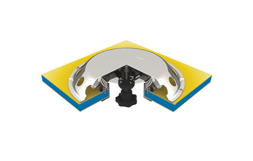 VETUS Afsluitbare RVS dekventilator UFO2, incl. kunststof afwerkring