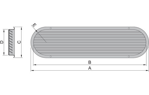 VETUS Ventilatiepoort, type SSVL, AISI 316