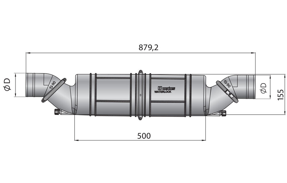 VETUS Waterlock / geluiddemper