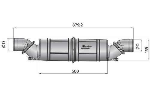 VETUS Waterlock / geluiddemper