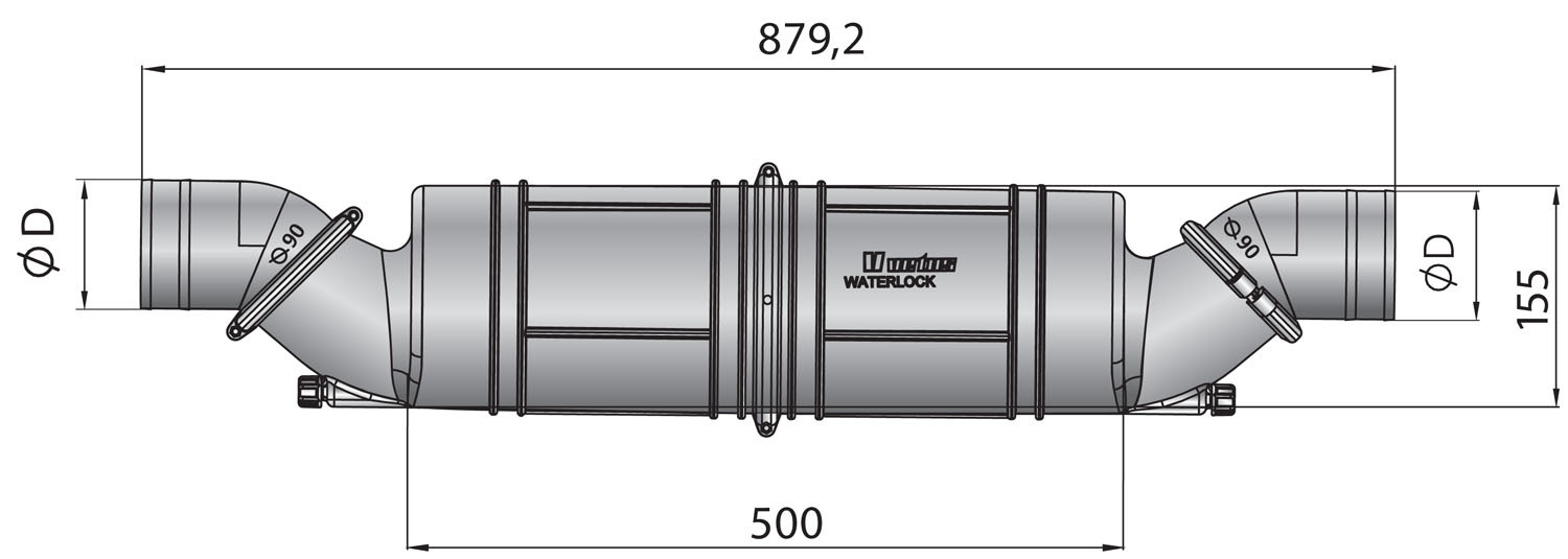 VETUS Waterlock / geluiddemper
