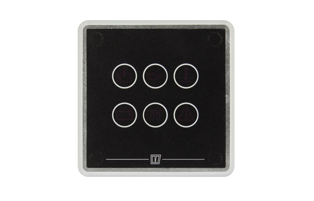 VETUS Alu controle paneel 12v, zwart