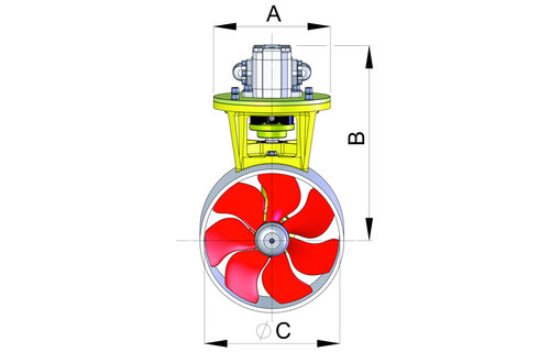 VETUS Hydraulic bow thruster 55 kgf incl. 3.5 kW hydro motor