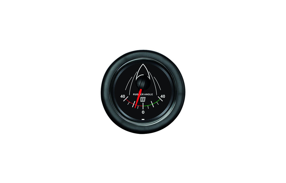 VETUS Roerstandaanwijzer Zwart 12/24 V, 52mm