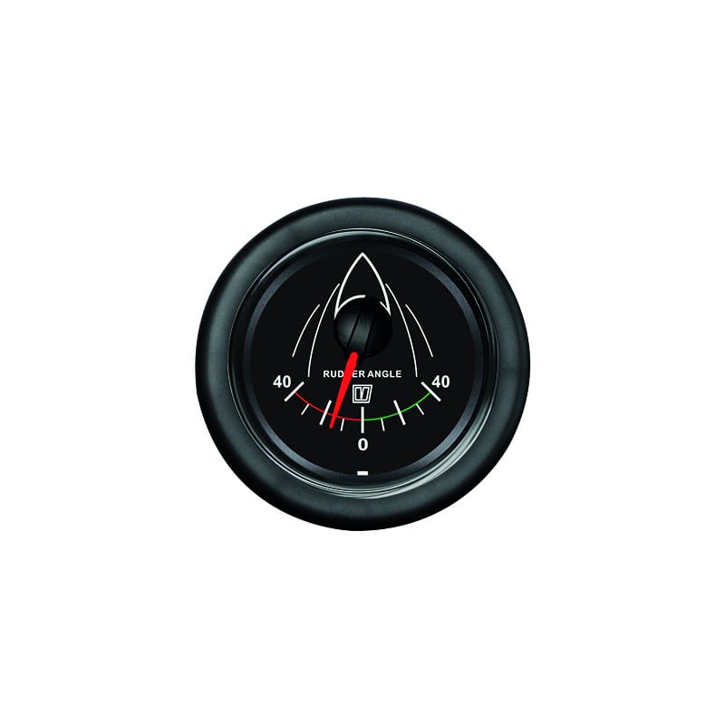 VETUS Roerstandaanwijzer Zwart 12/24 V, 52mm
