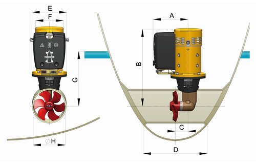 VETUS Boegschroef voor 185 mm tunnel