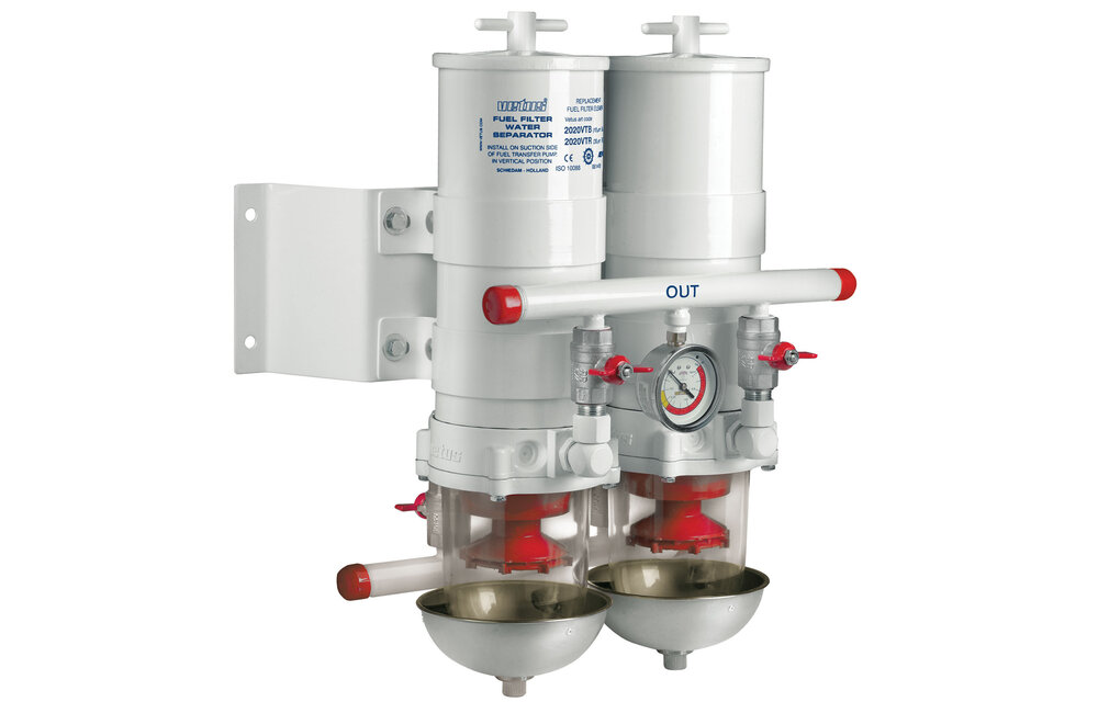 VETUS Brandstoffilter / waterafscheider, 30 micron 12- 60l/m