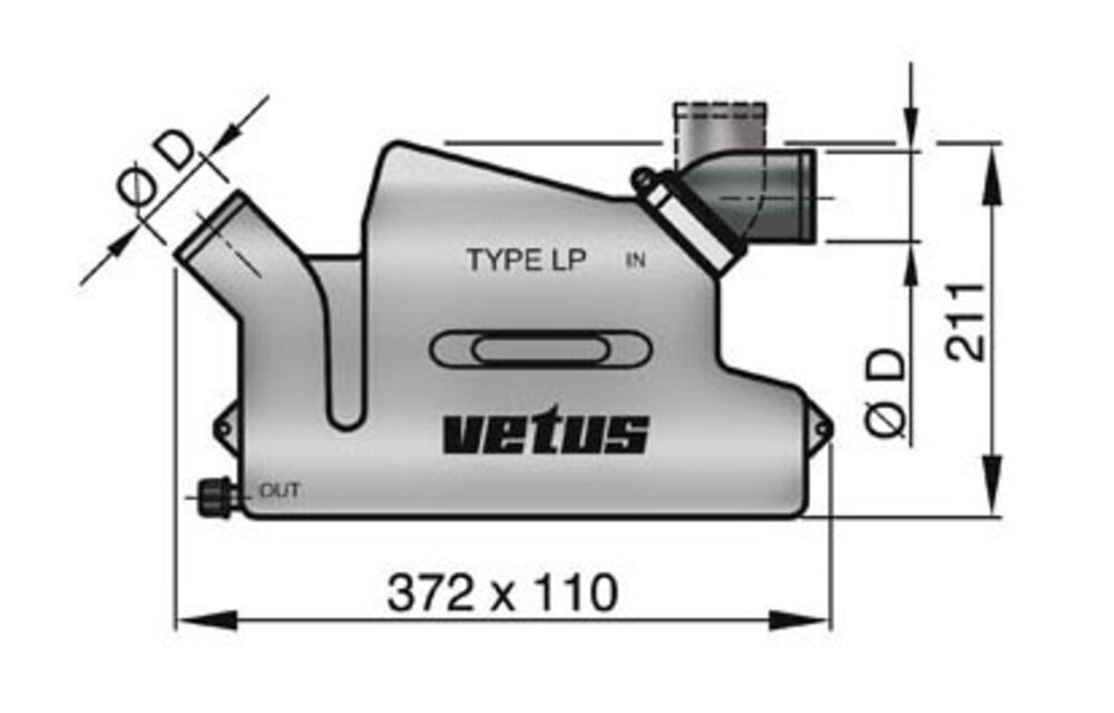 VETUS Waterlock kunststof