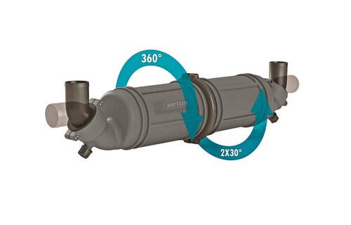 VETUS Waterlock/geluiddemper - Waterlock / Geluidsdemp. NLPH horiz. kunststof