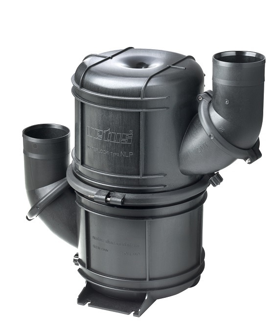 VETUS NAVIDURIN® HD waterlock / geluiddemper heavy duty type NLP, 50 mm, 10 liter, zwart