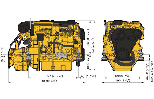 VETUS 52 Pk M4.56 Scheepsdieselmotor