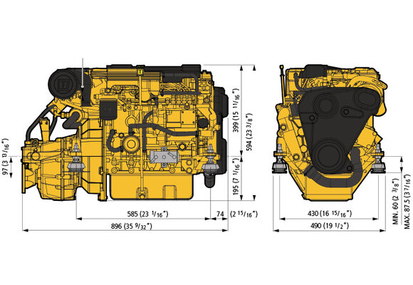 VETUS 52 Pk M4.56 Scheepsdieselmotor