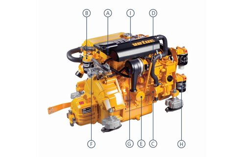 VETUS 42 Pk M4.45 Scheepsdieselmotor