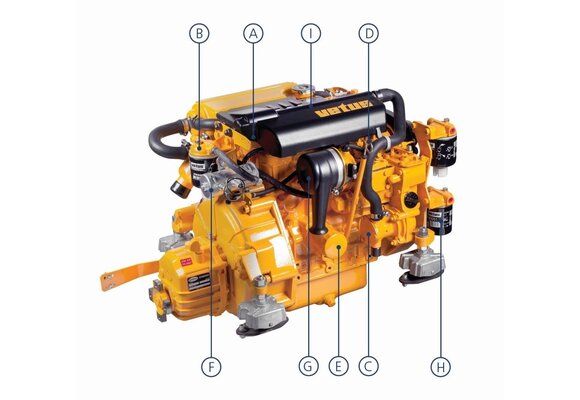 VETUS 42 Pk M4.45 Scheepsdieselmotor