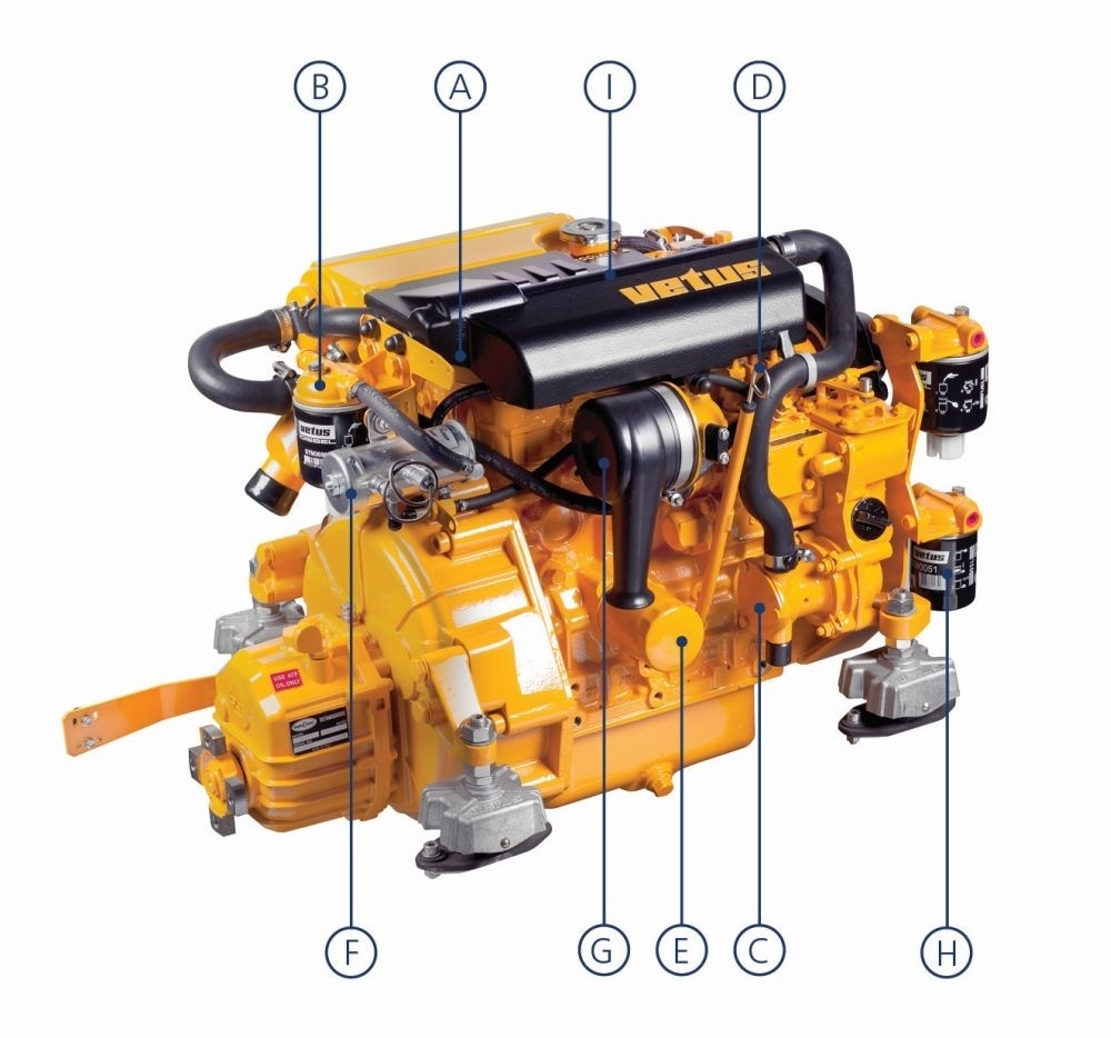 VETUS 33 Pk M4.35 Scheepsdieselmotor