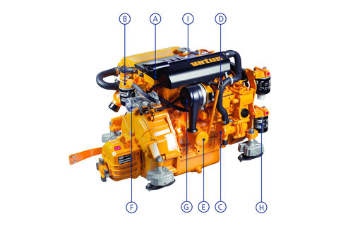 VETUS 27 Pk M3.29 Scheepsdieselmotor