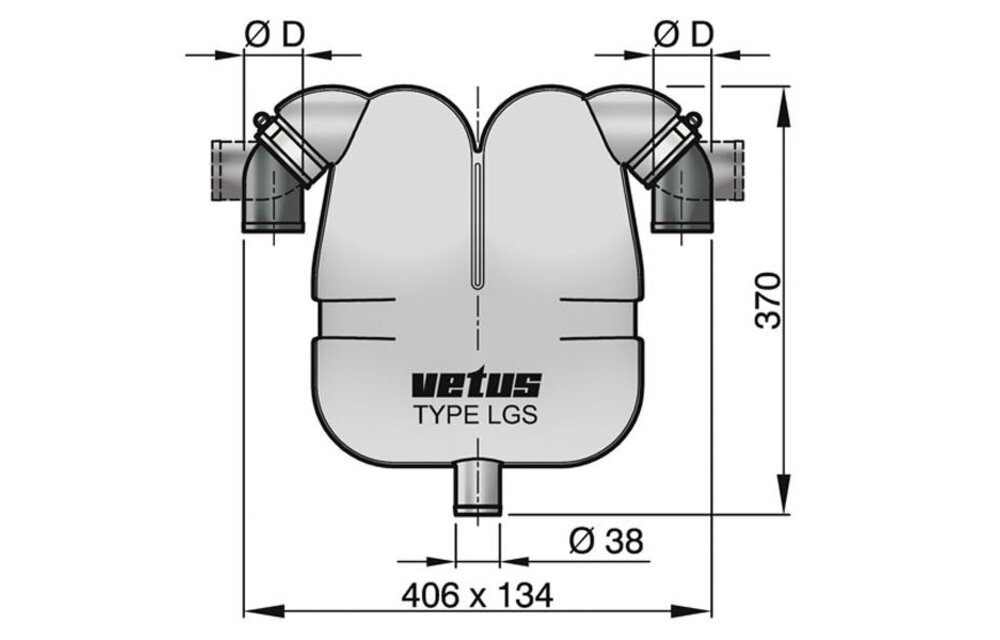 VETUS Gas/waterscheider
