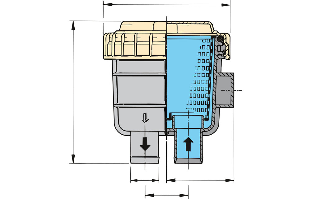 VETUS Koelwaterfilter type