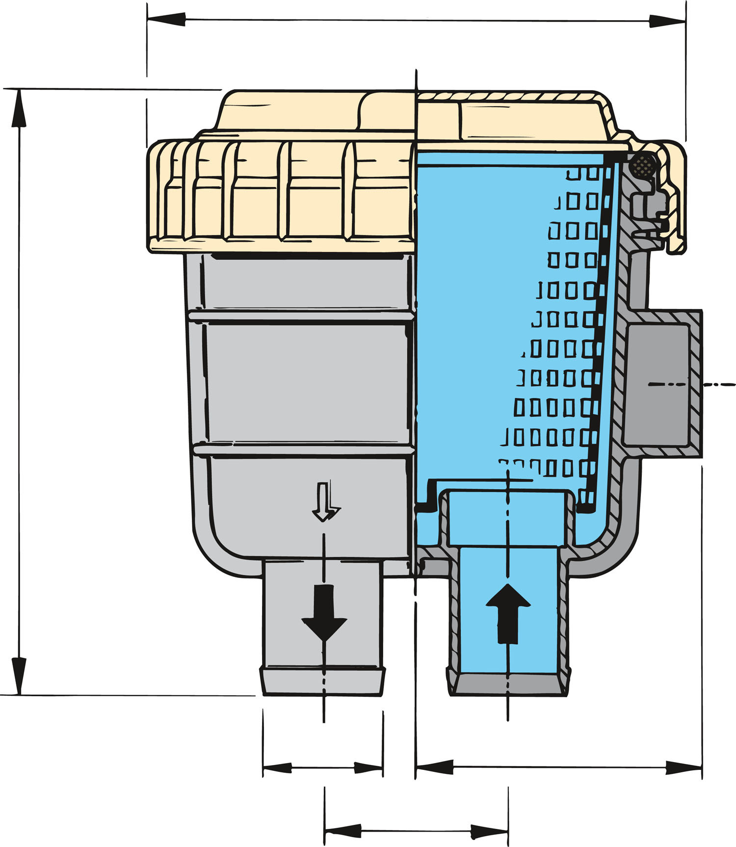 VETUS Koelwaterfilter type