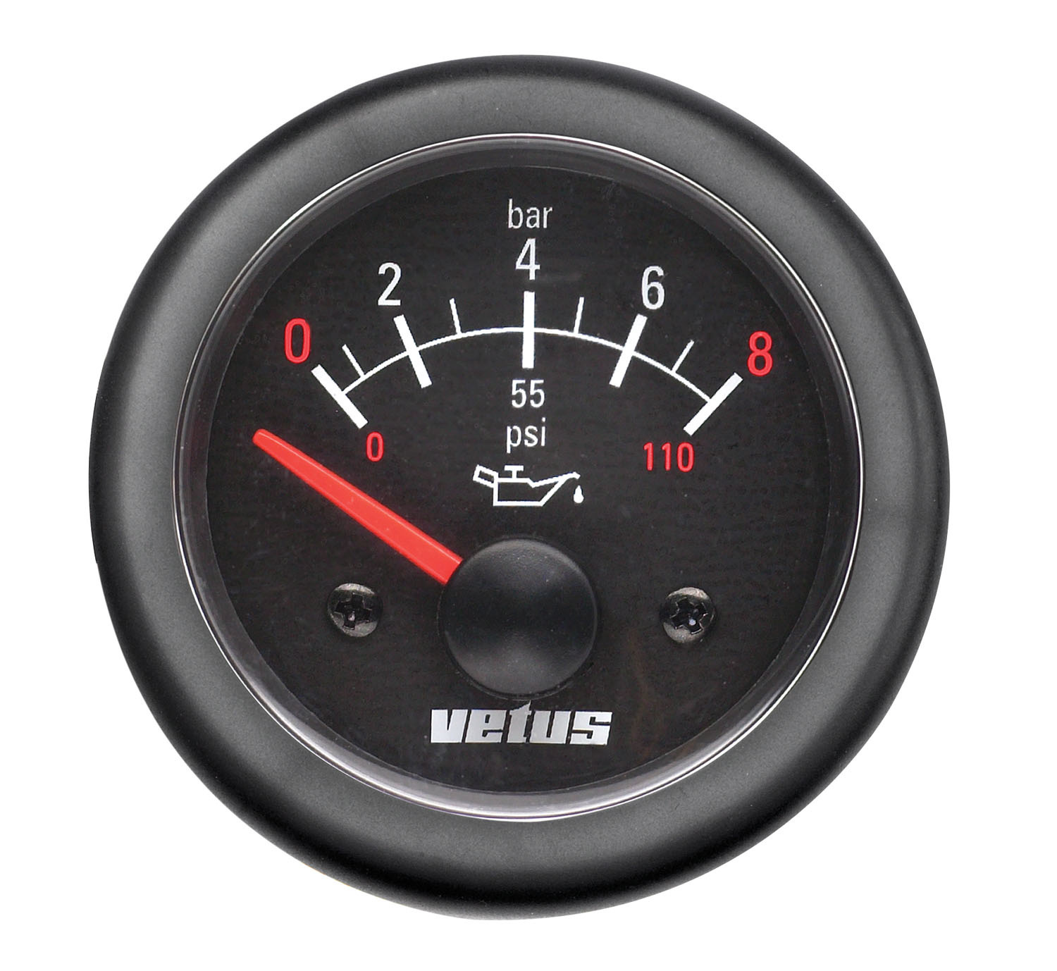 VETUS Oliedrukmeter, 24 Volt, gatmaat 52mm