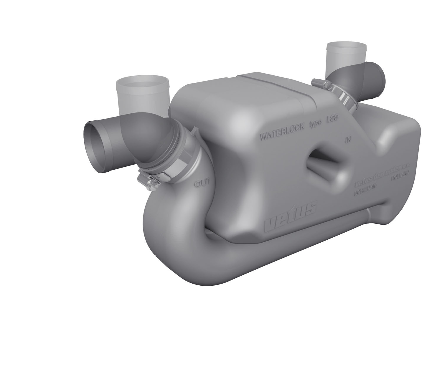 VETUS waterlock voor lange uitlaatleidingen, type LSS