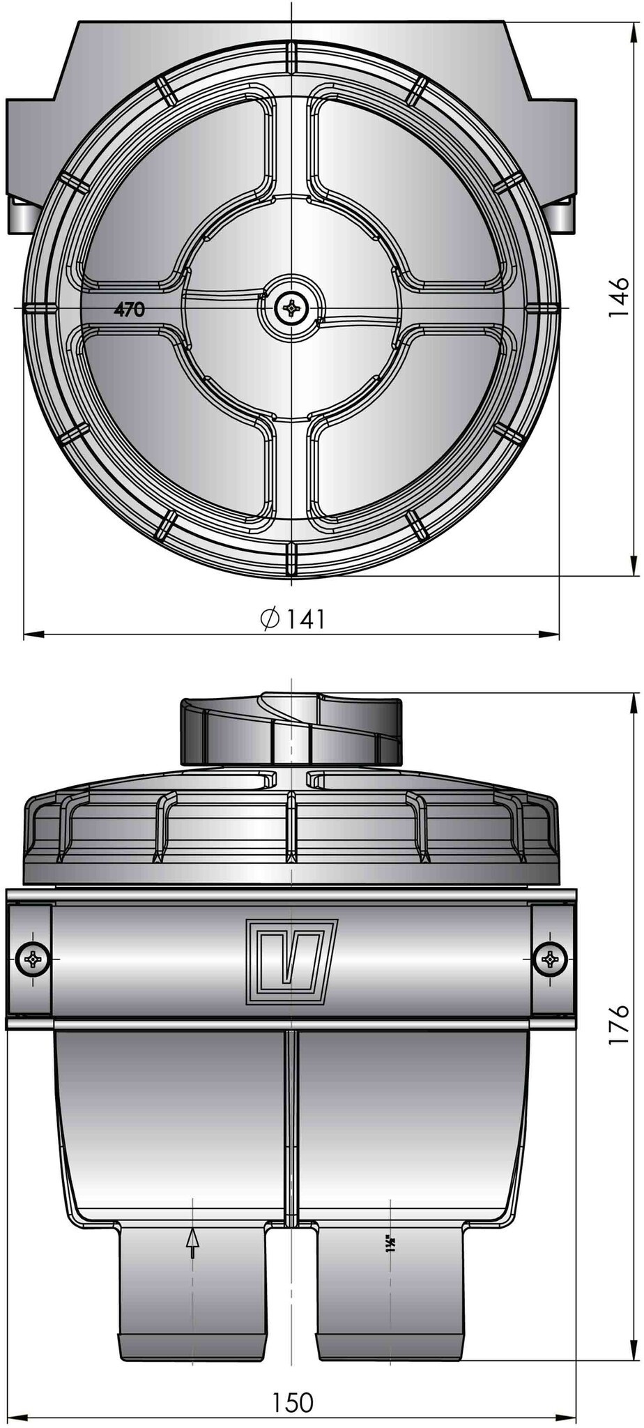 VETUS Koelwaterfilter type 1320