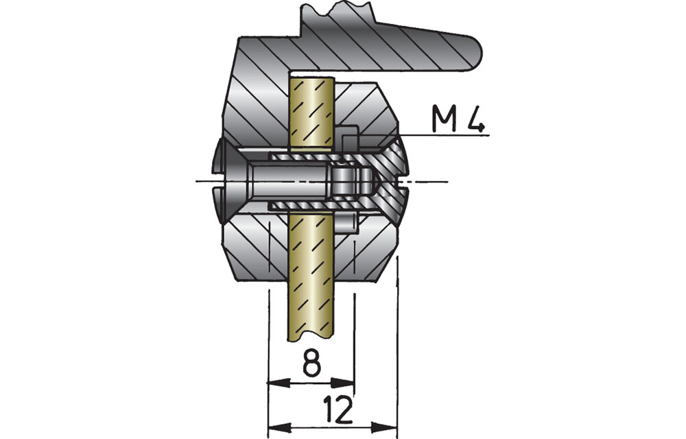 VETUS Inschroefhuls met schroefdraad M4, RVS, pak van 50 stuks