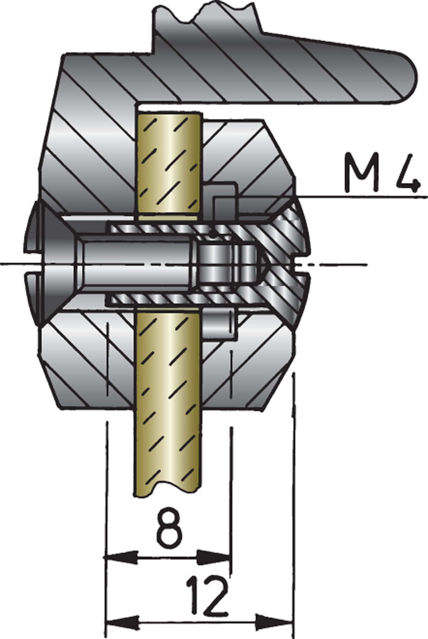 VETUS Inschroefhuls met schroefdraad M4, RVS, pak van 50 stuks
