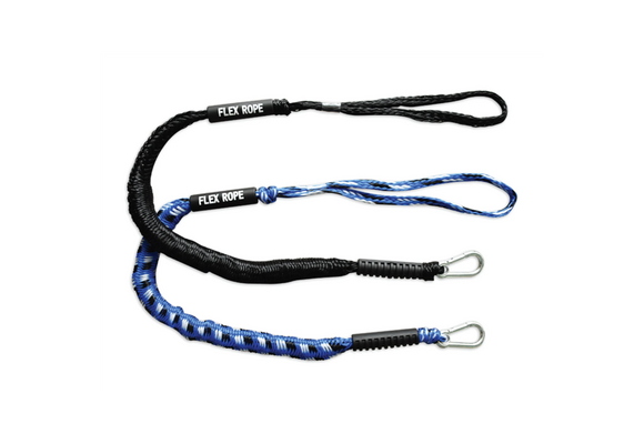 Flex rope Nautic met Karabijnhaak Zwart