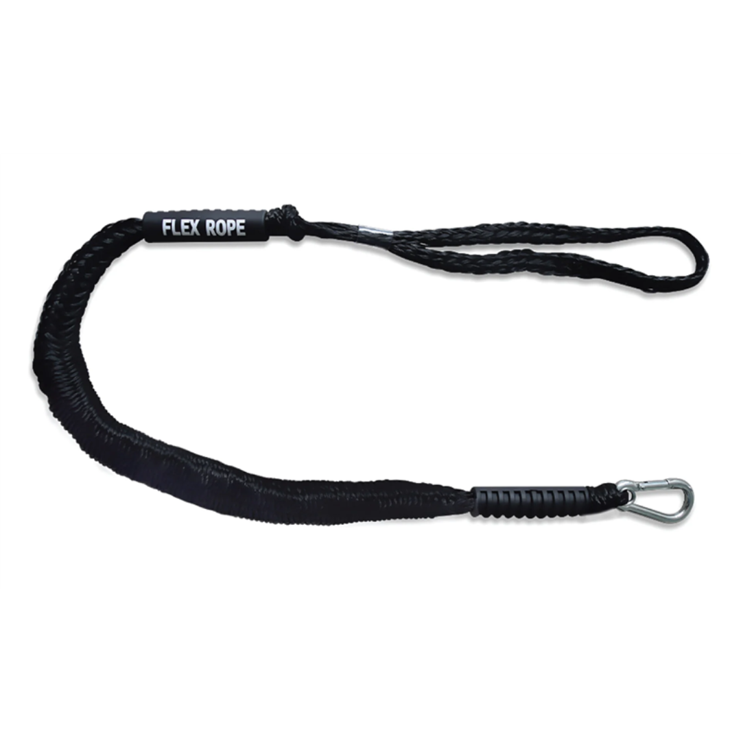 Flex rope Nautic met Karabijnhaak Zwart