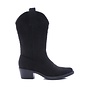 Cowboystiefel aus schwarzem Wildleder