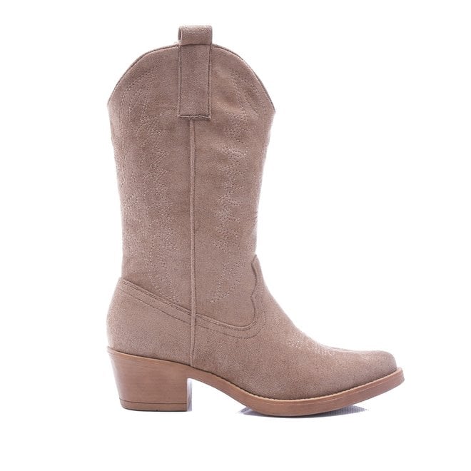 Cowboylaarzen Taupe Khaki Suedine