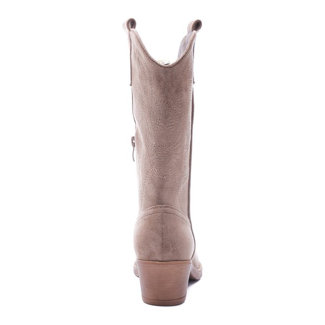 Cowboystiefel Taupe Khaki Suedine