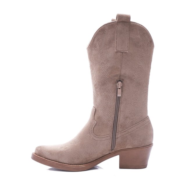 Cowboystiefel Taupe Khaki Suedine