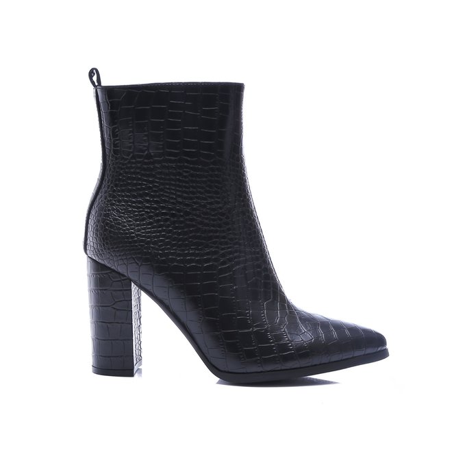 Stiefeletten Schwarzes Krokoleder
