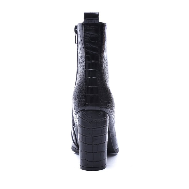 Stiefeletten Schwarzes Krokoleder