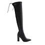 Overknee Stiefel Schwarz Spitze