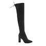 Overknee-Stiefel Wildleder Schwarz