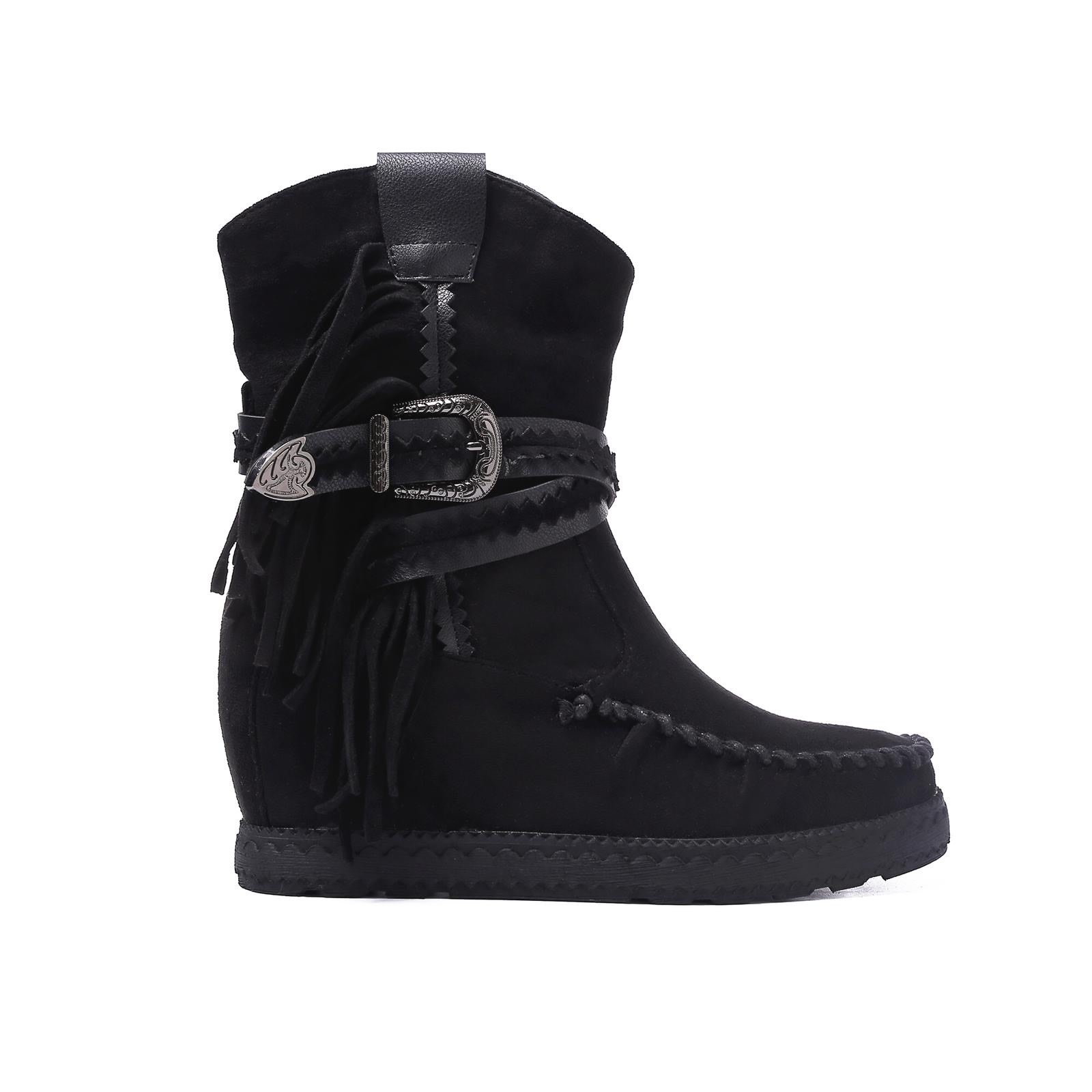 Voorouder levend genetisch Bohemian boots Franjes Zwart - Smile Favorites