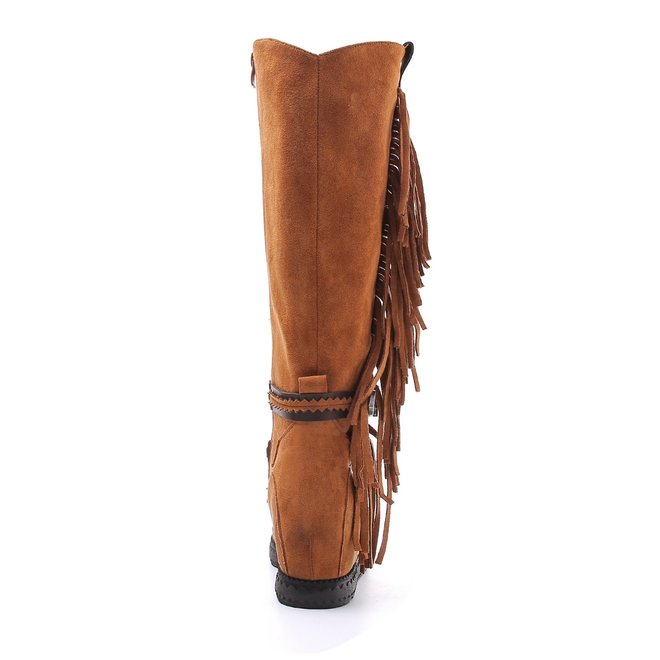 Bohemian boots hoog Franjes Camel