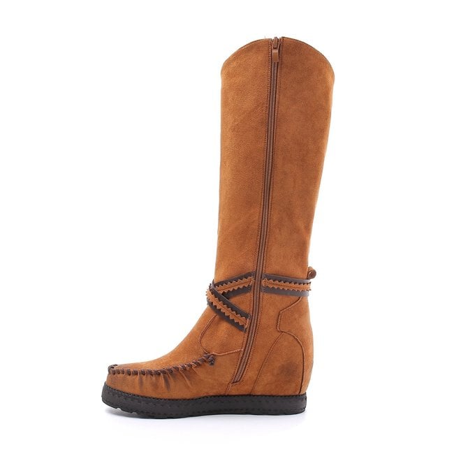 Bohemian boots hoog Franjes Camel