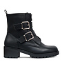 Biker-Stiefel Schwarz Silberschnallen