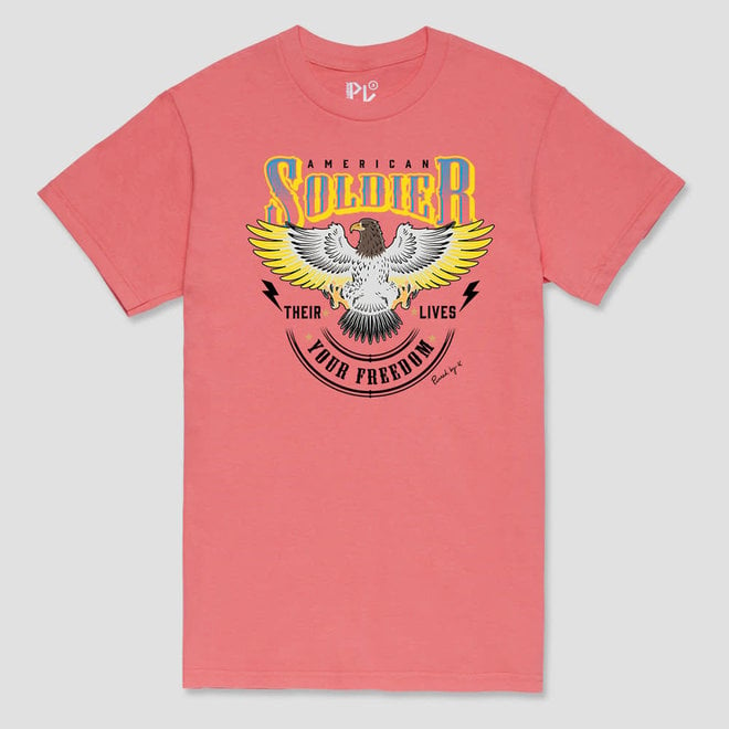 T-Shirt Amercican Soldier Coral