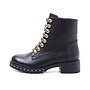 Biker Stiefel Kette Schwarz Gold
