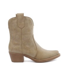Cowboylaarzen Taupe Khaki Kort